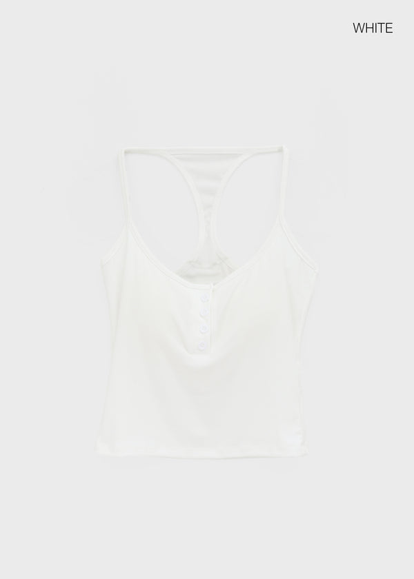 Urbans Henley Neck Mango Sleeveless (Built-in Cap)