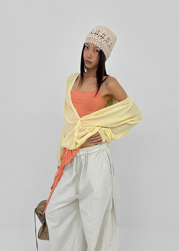 Krat Oversized Linen Cardigan