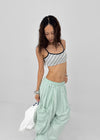 Laform Striped Bra Top (Built-in Cap)