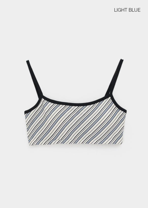 Laform Striped Bra Top (Built-in Cap)