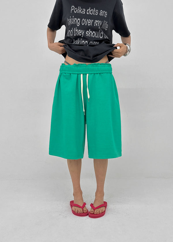 (UNISEX) Webs Bermuda Elastic Pants