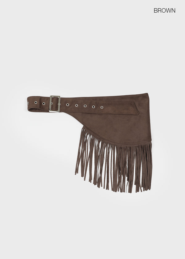 Timker Fringe Suede Belt