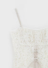 Yelop Lace-up Sleeveless Blouse
