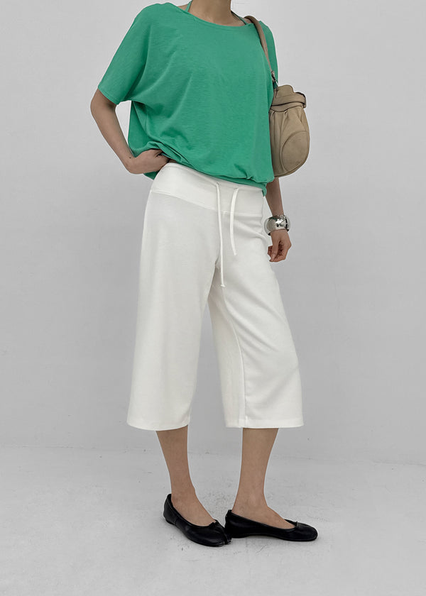 Bien Wide Capri Elastic Pants