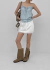 Cosmo Lace Satin Miniskirt