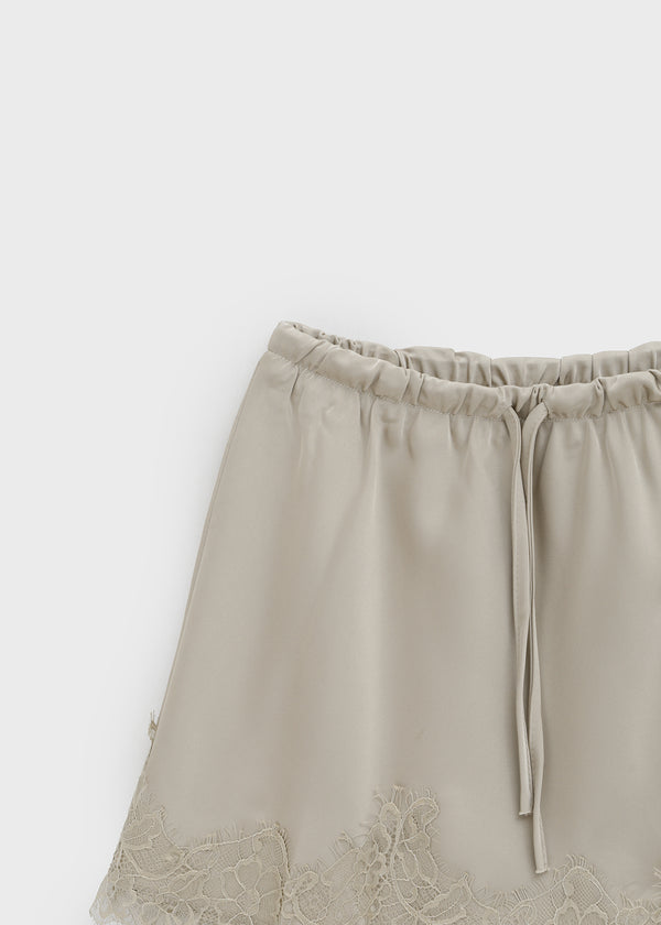 Cosmo Lace Satin Miniskirt