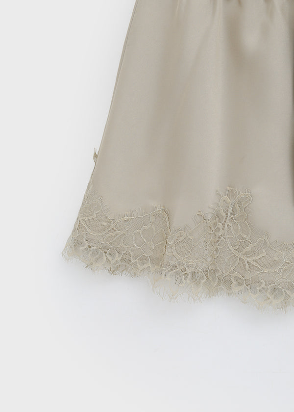 Cosmo Lace Satin Miniskirt