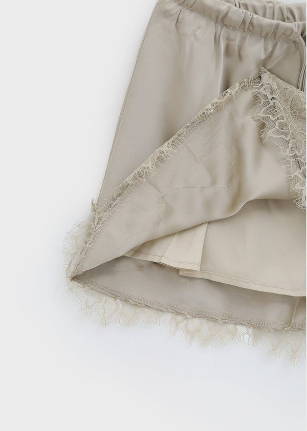 Cosmo Lace Satin Miniskirt