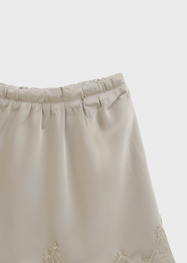 Cosmo Lace Satin Miniskirt