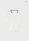 Fton Off-shoulder Halter Short Sleeve Tee
