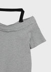 Fton Off-shoulder Halter Short Sleeve Tee