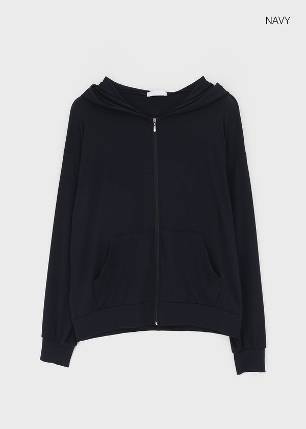 Static Loose Fit Summer Zip-up Hoodie