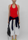 Soil Shirred Halter Sleeveless