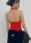 Soil Shirred Halter Sleeveless