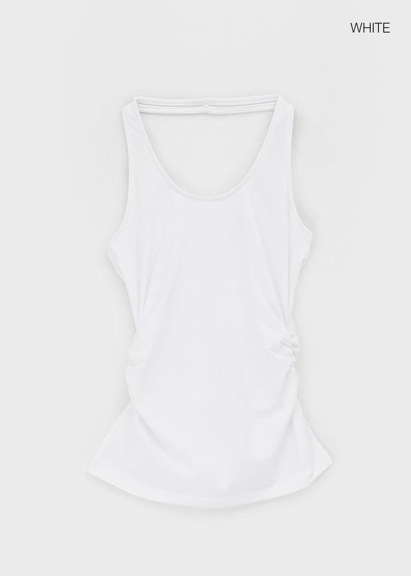 Soil Shirred Halter Sleeveless
