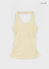 Soil Shirred Halter Sleeveless