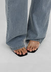 Lenticular Wedge Heel Mules