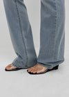Lenticular Wedge Heel Mules
