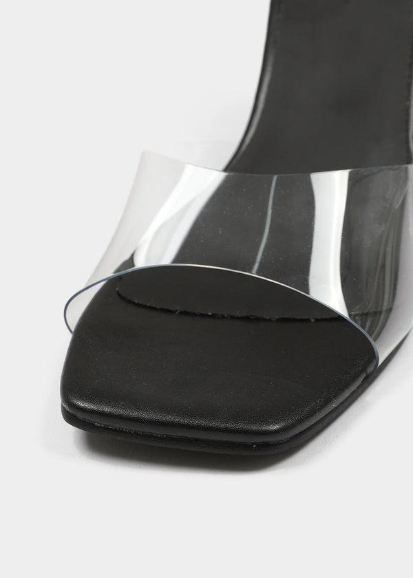 Lenticular Wedge Heel Mules