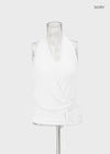 Poplit Wrap Halter Sleeveless