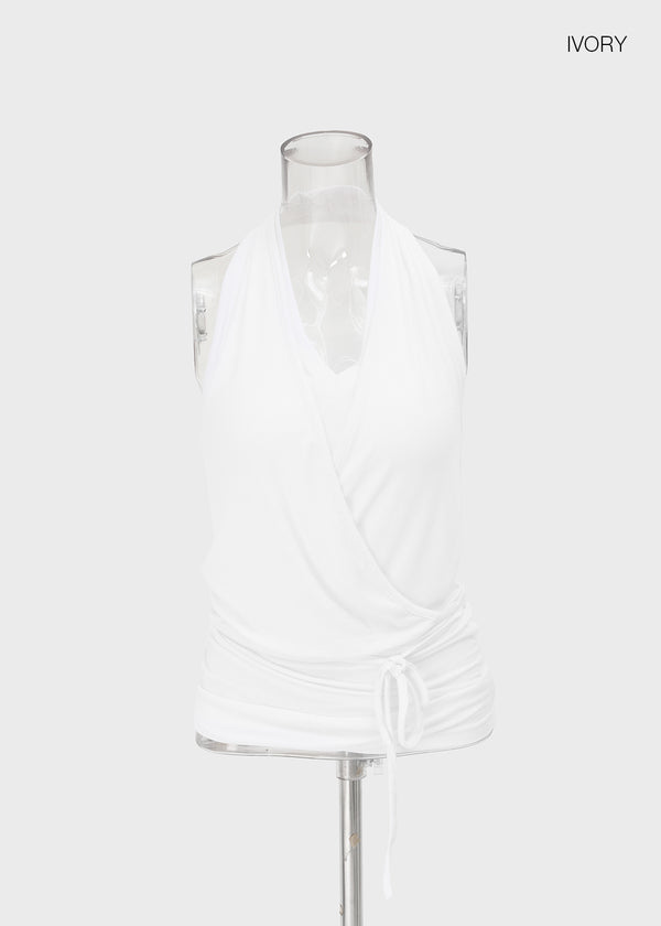 Poplit Wrap Halter Sleeveless