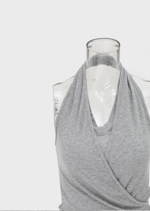 Poplit Wrap Halter Sleeveless