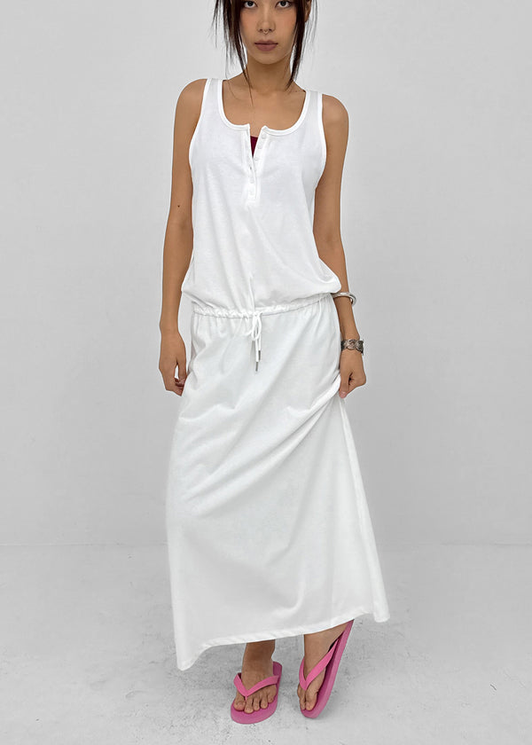 [MADE] Hishi Henley Sleeveless Long Dress
