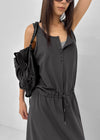 [MADE] Hishi Henley Sleeveless Long Dress