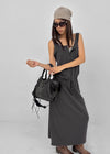 [MADE] Hishi Henley Sleeveless Long Dress