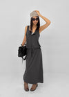 [MADE] Hishi Henley Sleeveless Long Dress