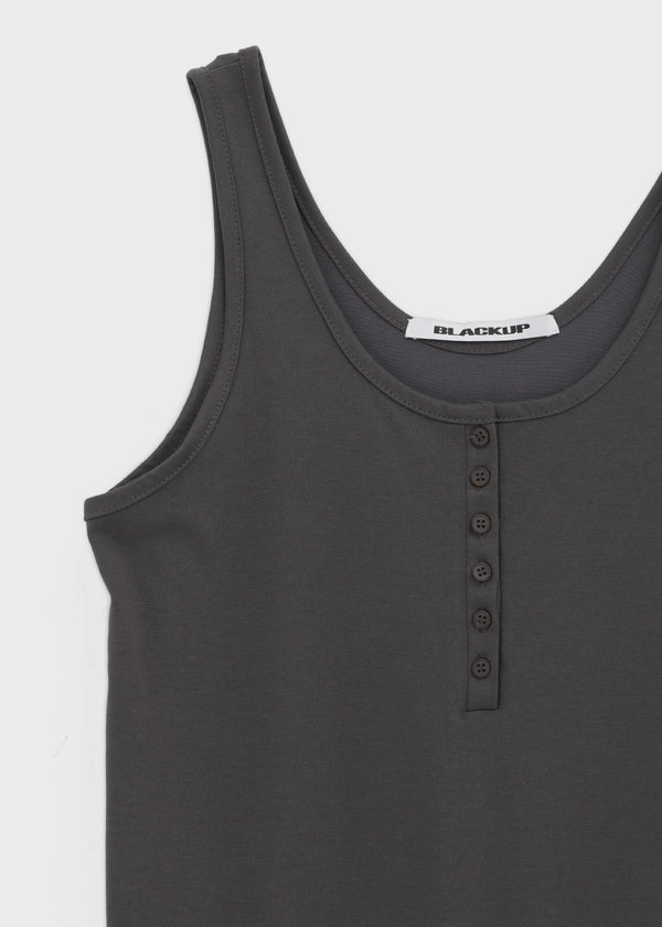 [MADE] Hishi Henley Sleeveless Long Dress