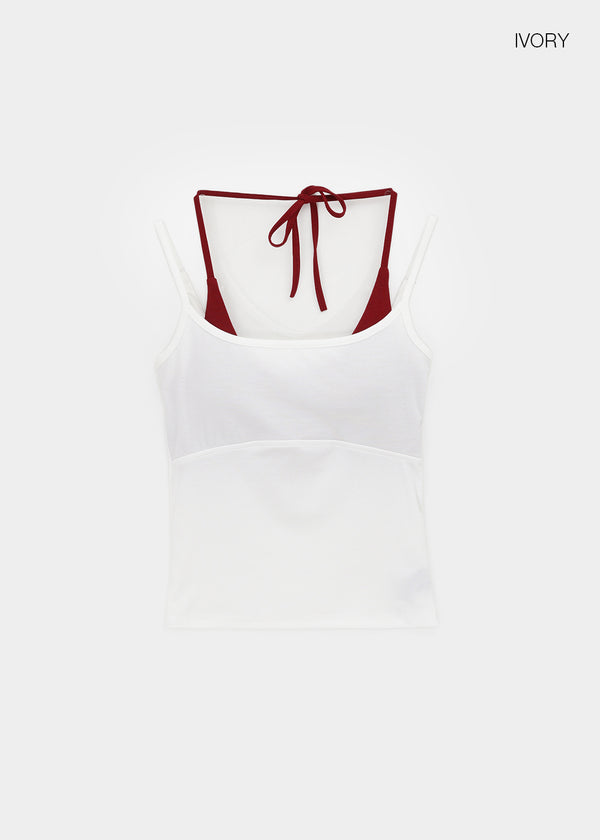 Robpa Halter Layered Sleeveless (Built-in Cap)