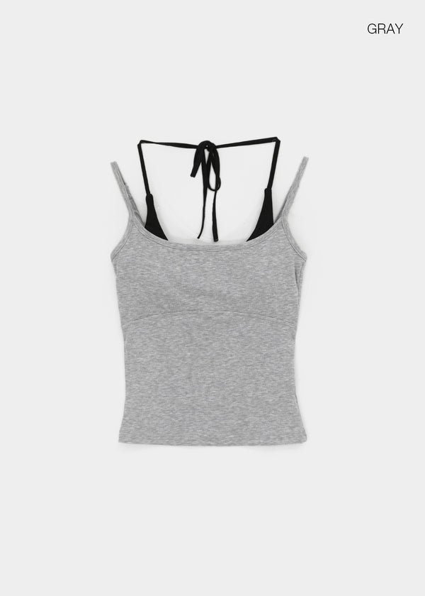 Robpa Halter Layered Sleeveless (Built-in Cap)