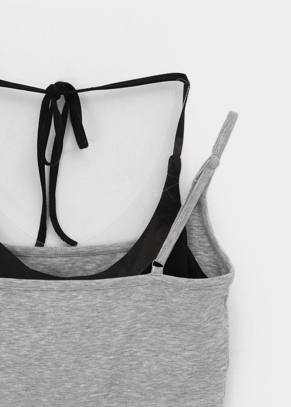 Robpa Halter Layered Sleeveless (Built-in Cap)