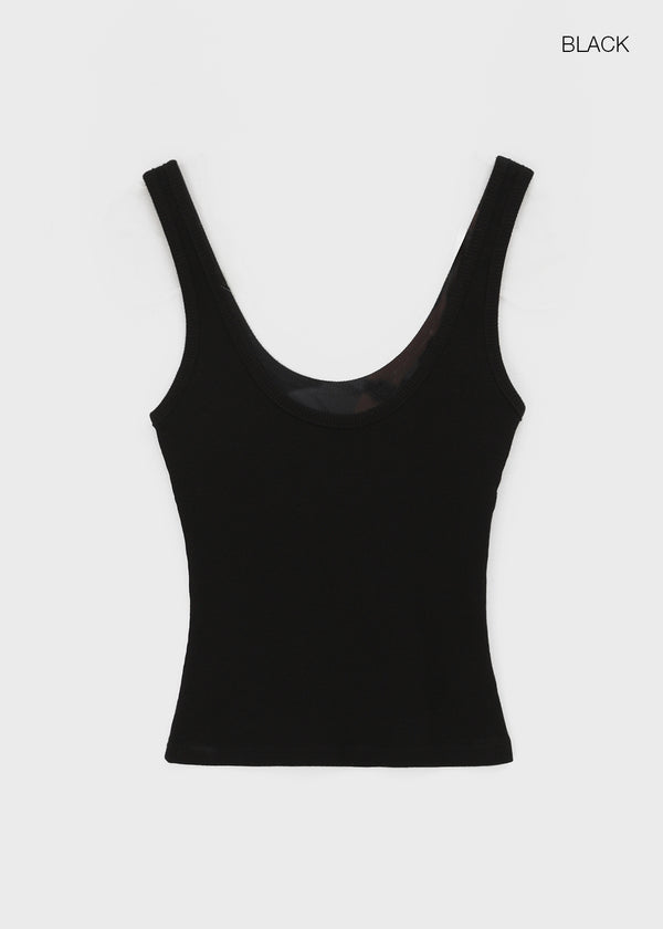 Stulty Deep U-neck Sleeveless