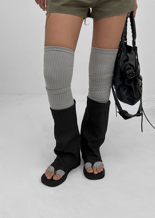 Peulf Summer Flip-flops Mid-calf Boots