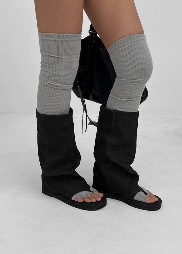 Peulf Summer Flip-flops Mid-calf Boots