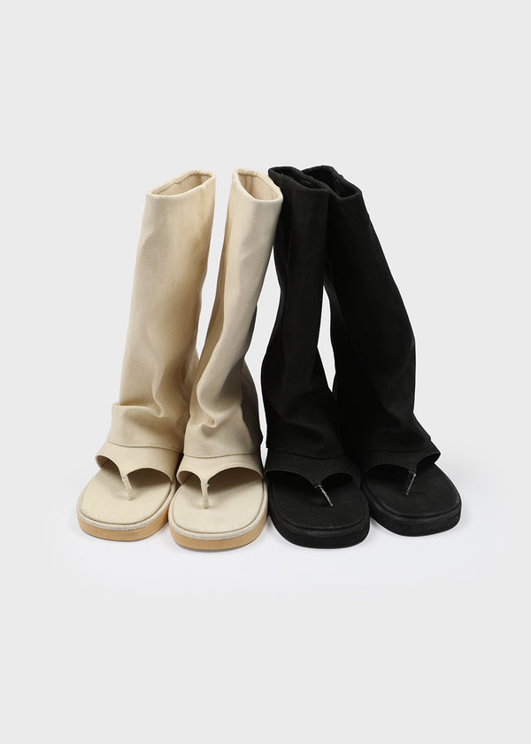 Peulf Summer Flip-flops Mid-calf Boots