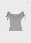 Tully Square Neck Ribbon Short Sleeve Tee