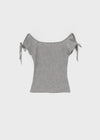 Tully Square Neck Ribbon Short Sleeve Tee