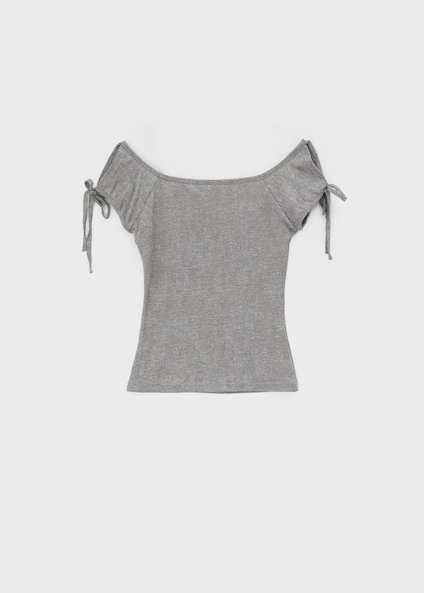 Tully Square Neck Ribbon Short Sleeve Tee