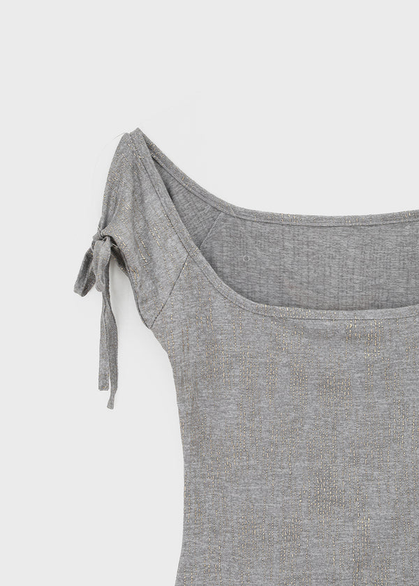 Tully Square Neck Ribbon Short Sleeve Tee