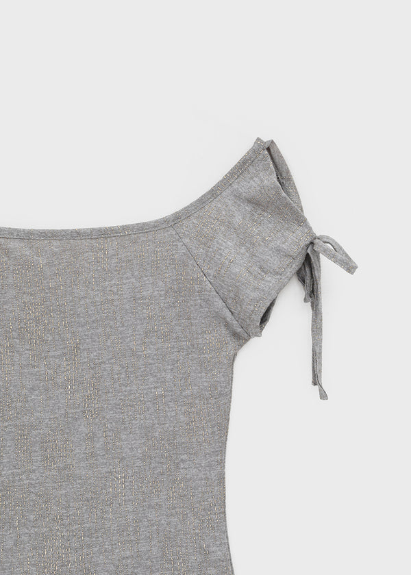 Tully Square Neck Ribbon Short Sleeve Tee