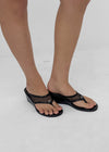 Glomme Mesh Wedge Heel Flip-flops