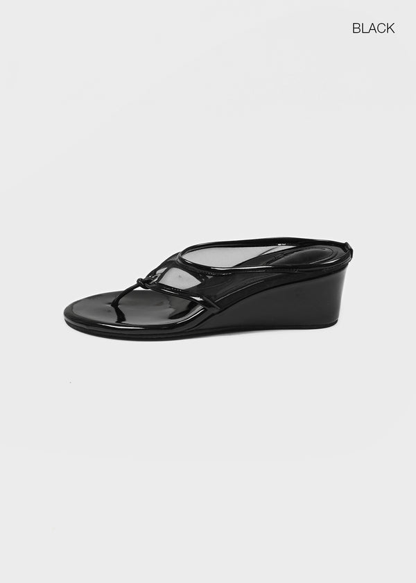 Glomme Mesh Wedge Heel Flip-flops