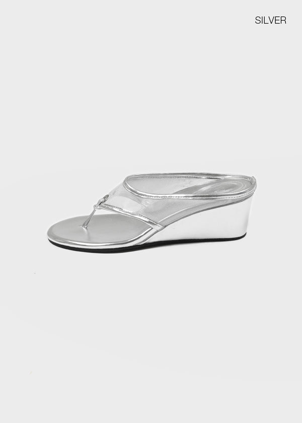 Glomme Mesh Wedge Heel Flip-flops