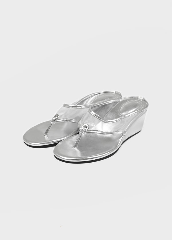Glomme Mesh Wedge Heel Flip-flops