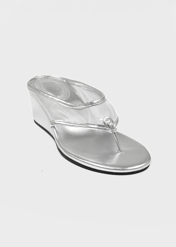 Glomme Mesh Wedge Heel Flip-flops