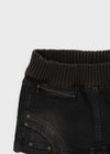 Tuper Denim Elastic Band Mini Skirt