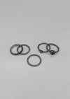 Saetung 5-piece Silver Ring Set